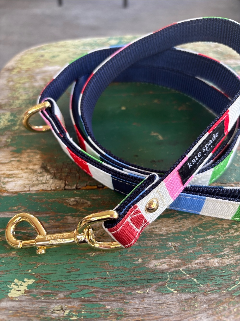 Kate Spade NY Adventure Stripe Dog Collar & Leash Combo - - Picture 6 of 16